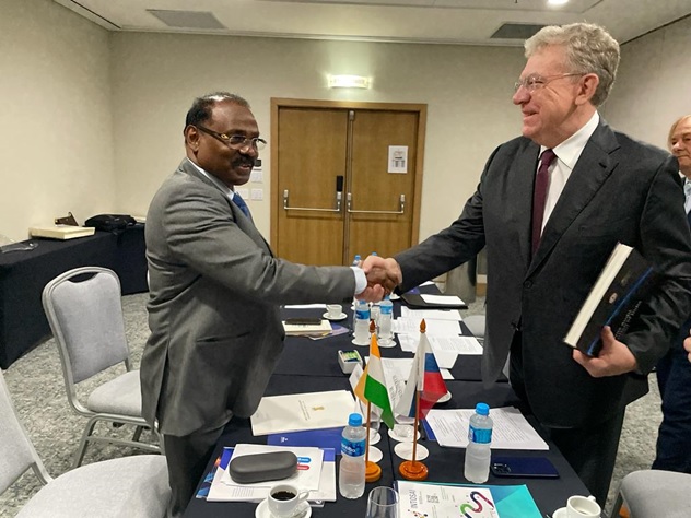 Bilateral meeting held between Mr. Girish Chandra Murmu, CAG of India and Mr. Alexei Kudrin, Chairman of the Accounts Chamber of Russia, on 7th November, 2022, in Brazil on the side lines of INCOSAI 2022.