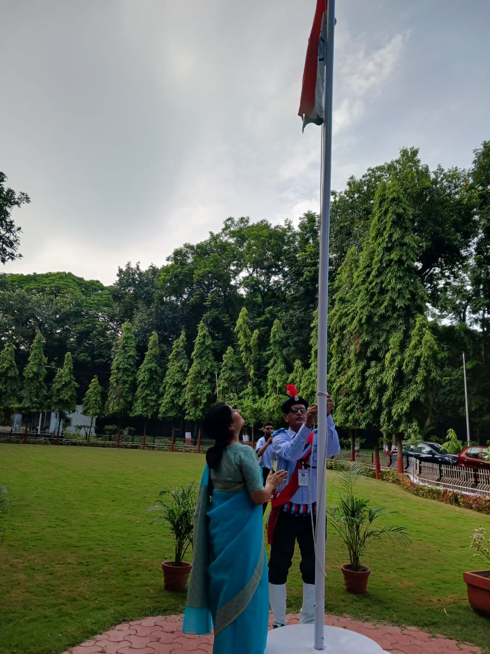 Ms. Lata Mallikarjuana, DG, RCBKI Nagpur hoisting flag on 15 August 2023 