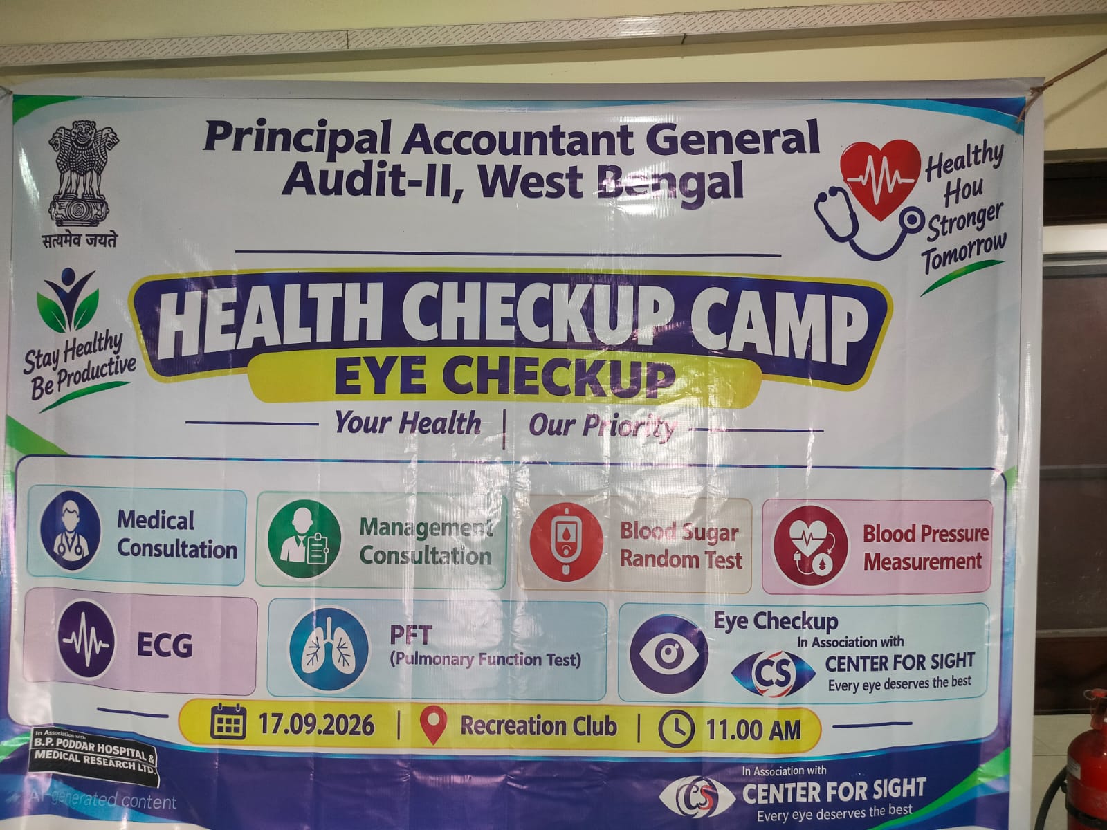 Health Checkup Camp organsided on 17.09.2026