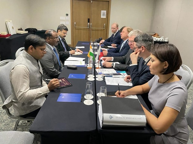 Bilateral meeting held between Mr. Girish Chandra Murmu, CAG of India and Mr. Alexei Kudrin, Chairman of the Accounts Chamber of Russia, on 7th November, 2022, in Brazil on the side lines of INCOSAI 2022.