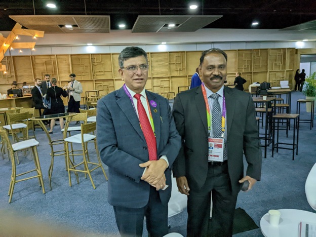 Bilateral meeting held between Mr. Girish Chandra Murmu, CAG of India and Mr.Tanka Mani Sharma, Auditor General of Nepal on 8th November, 2022, in Brazil on the side lines of INCOSAI 2022.